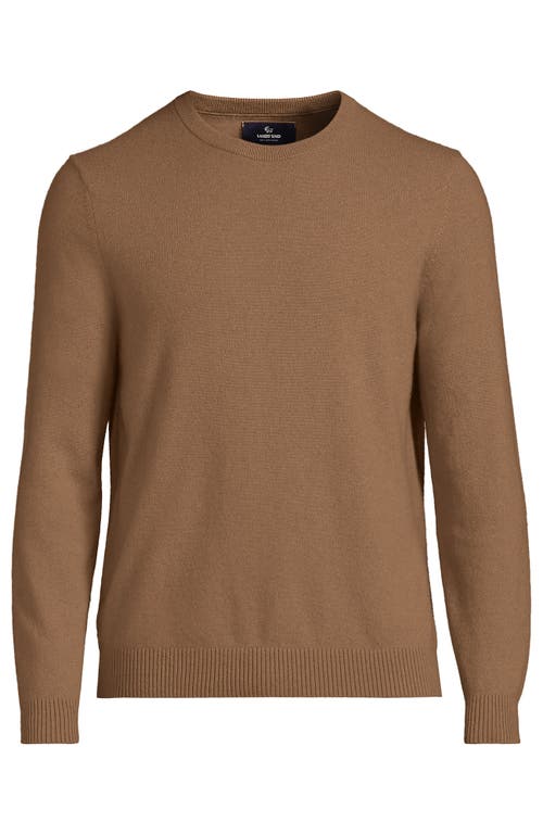 Shop Lands' End Fine Gauge Cashmere Sweater In Classic Camel