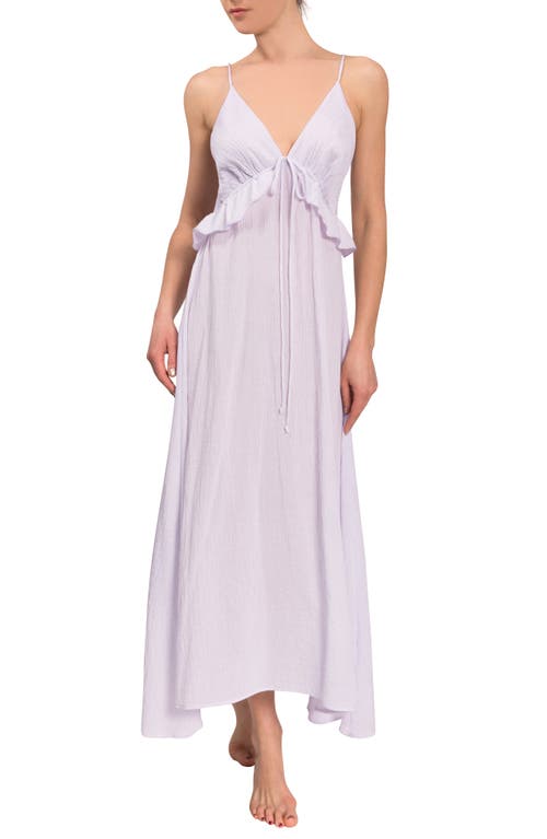 Ruffle Empire Waist Nightgown in Lavender