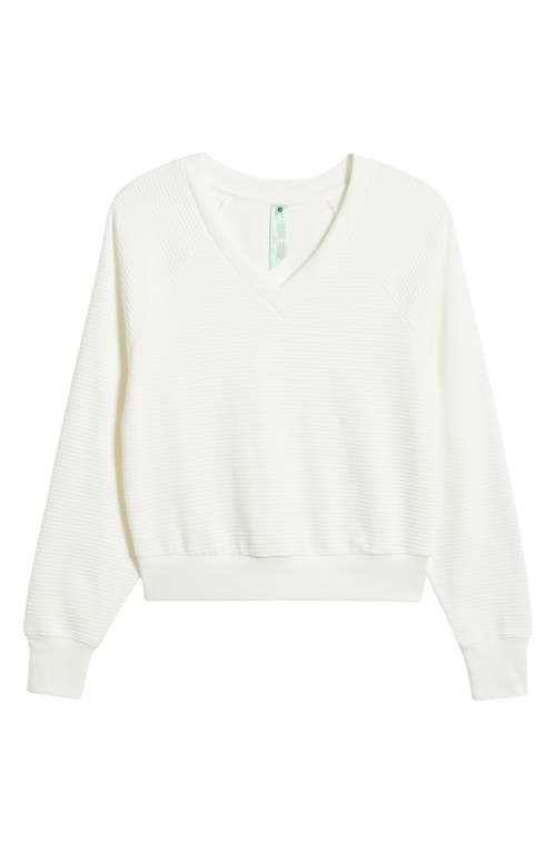 Shop Honeydew Intimates Honeydew Sundown V-neck Sweatshirt In Ivory