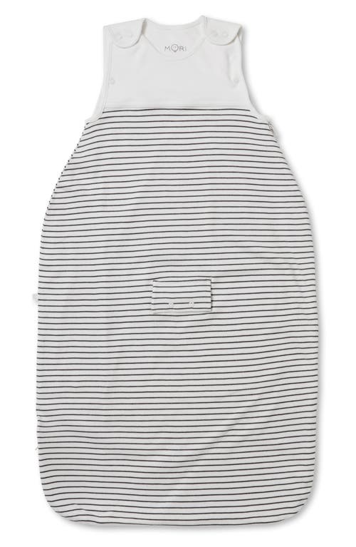 Shop Mori 0.5 Tog Stripe Wearable Blanket In Grey Stripe