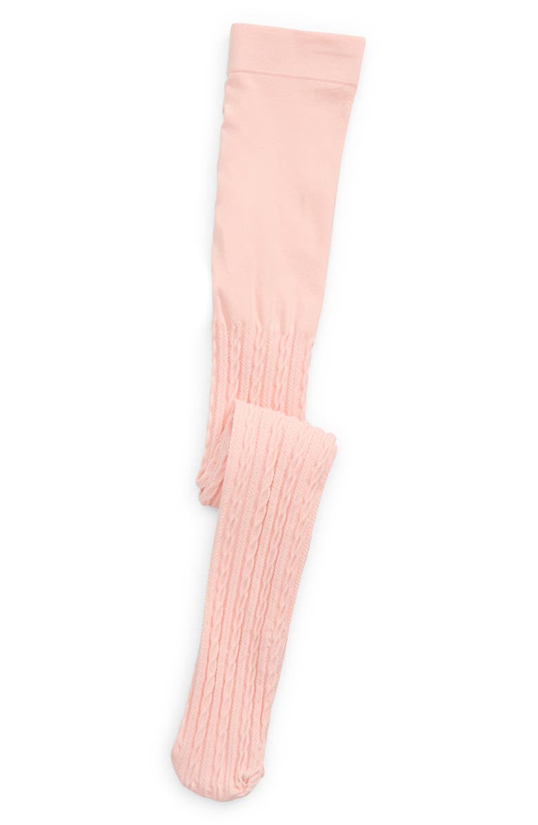 TUCKER + TATE Kids' Cable Rib Tights, Main, color, PINK