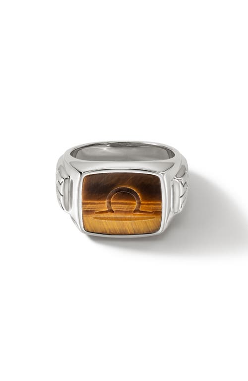 John Hardy Tiger's Eye Signet Ring in Silver at Nordstrom, Size 11