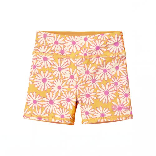 Uv Skinz Reversible Active Swim Shorts In Sunshine Daisies/marigold