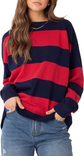 EDIKTED Logan Stripe Oversize Sweater