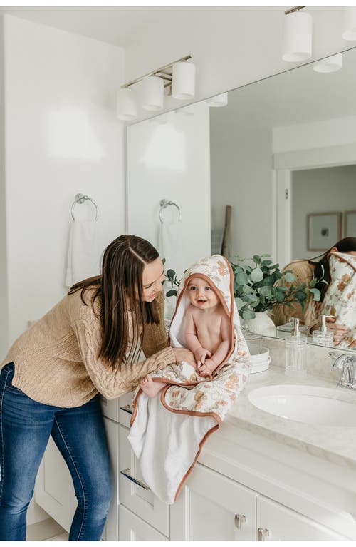 Shop Copper Pearl Ferra Premium Hooded Towel In Orange