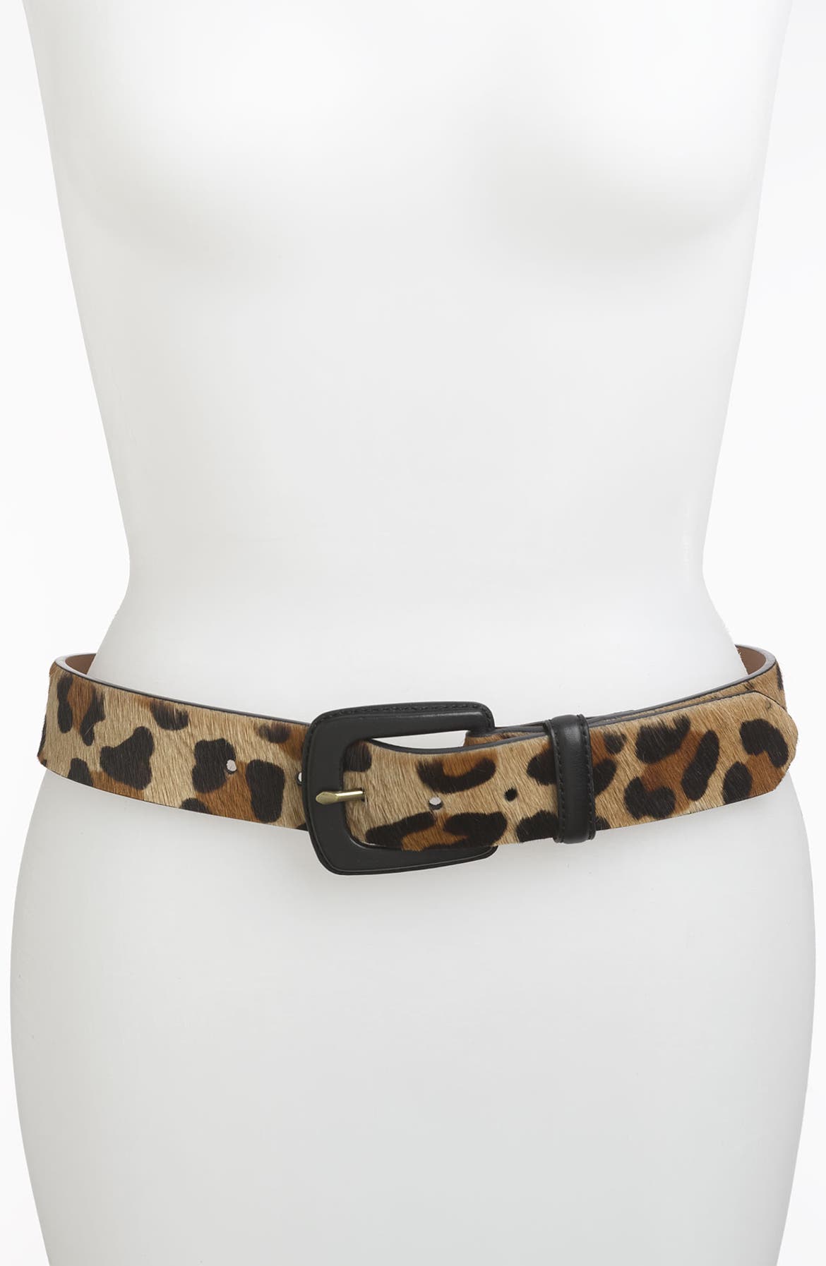 Lauren Ralph Lauren Leopard Print Calf Hair Belt | Nordstrom