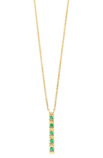 Shop Bony Levy El Mar Emerald Pendant Necklace In 18k Yellow Gold