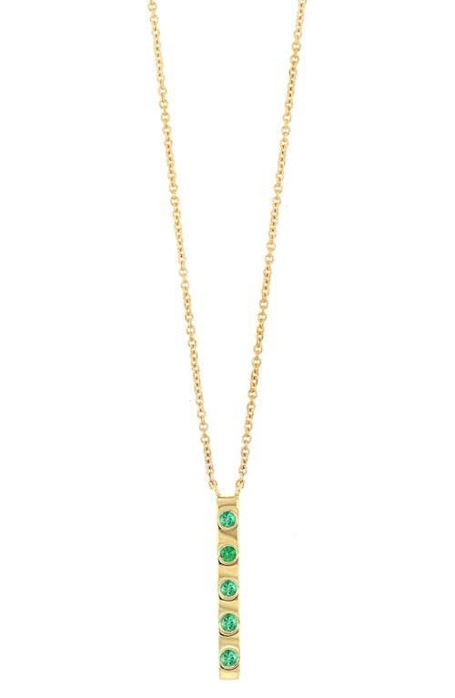 Shop Bony Levy El Mar Emerald Pendant Necklace In 18k Yellow Gold