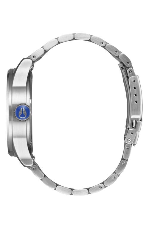 Shop Nixon Sentry Bracelet Watch, 42mm In Silver/cobalt