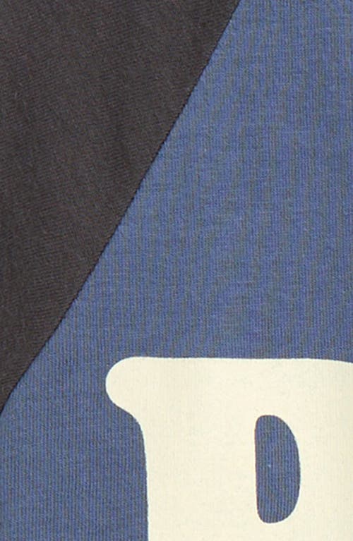 Tiny Whales Kids' Best Dude Ever Raglan Graphic T-shirt In Navy Vintage Blk