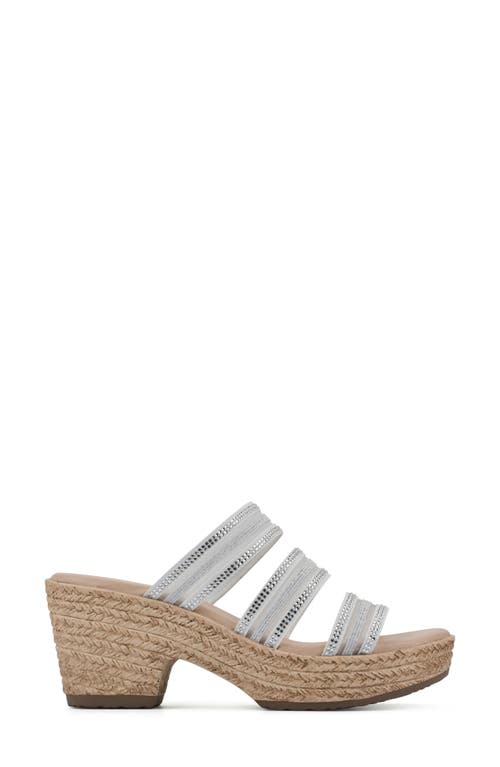 Shop Cliffs By White Mountain Bianna Espadrille Platform Sandal In Silver/met/mesh