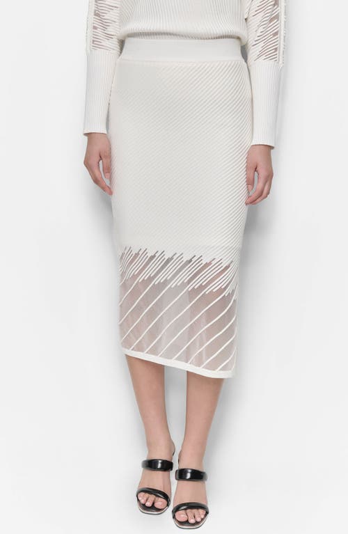 DKNY Illusion Rib Sweater Skirt in Ivory 