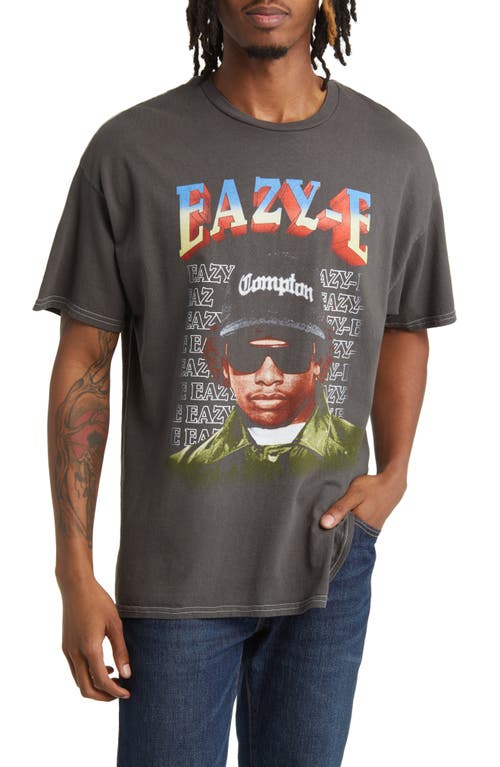 Merch Traffic Eazy-E Sunglasses Graphic T-Shirt in Black Pigment Wash