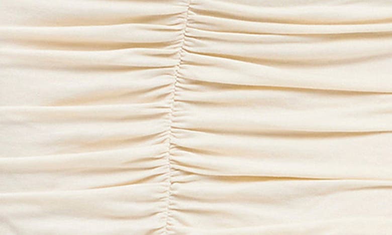 Endless Rose Off The Shoulder Ruched Midi Dress In Cream