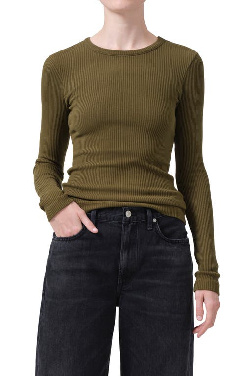 Shop Citizens Of Humanity Bina Rib Crewneck Sweater In Costes