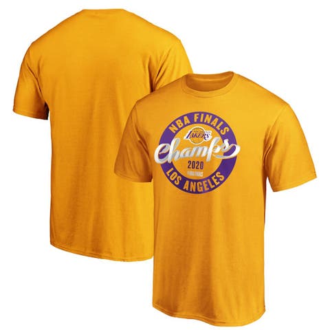 Mitchell & Ness Los Angeles Lakers Gold Hardwood Classics Champions Swish T-Shirt