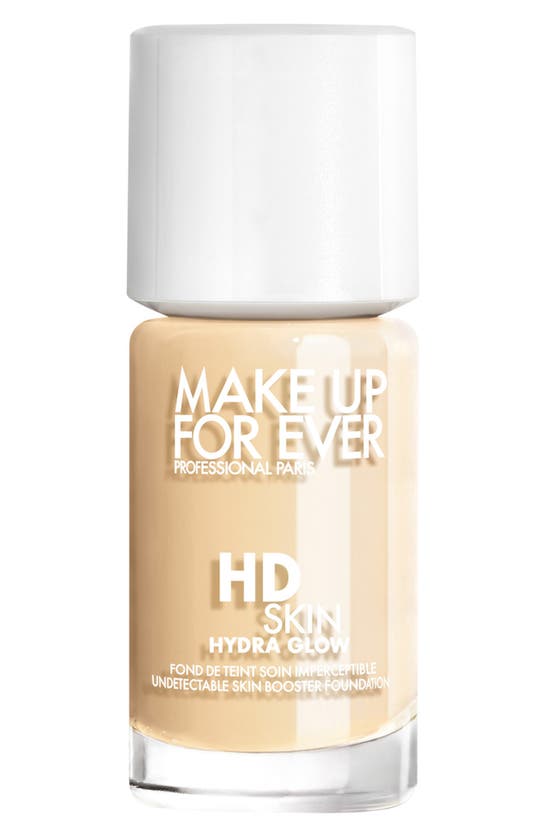 Shop Make Up For Ever Hd Skin Hydra Glow Skin Care Foundation With Hyaluronic Acid In 1y00 - Warm Shell