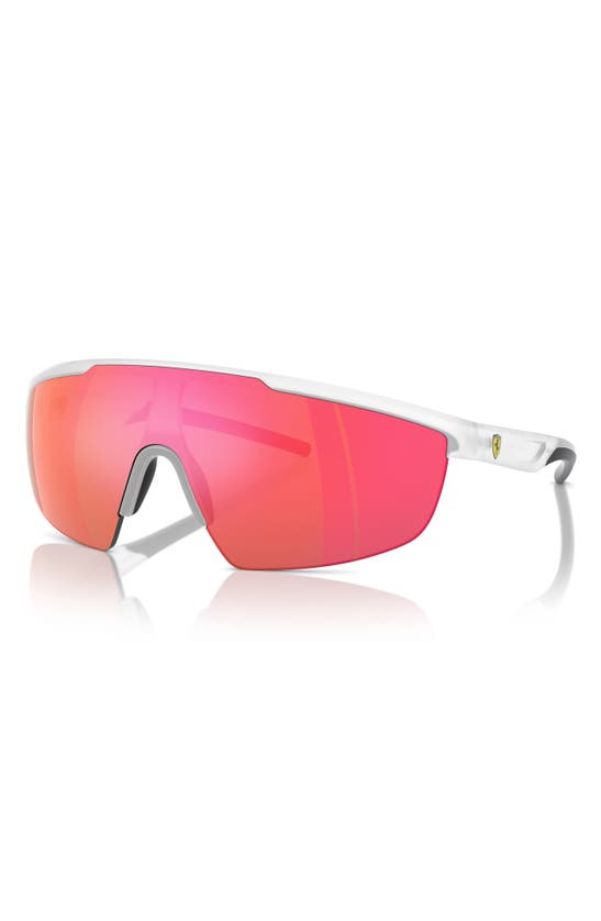 Scuderia Ferrari 140mm Shield Sunglasses In Opal Grey