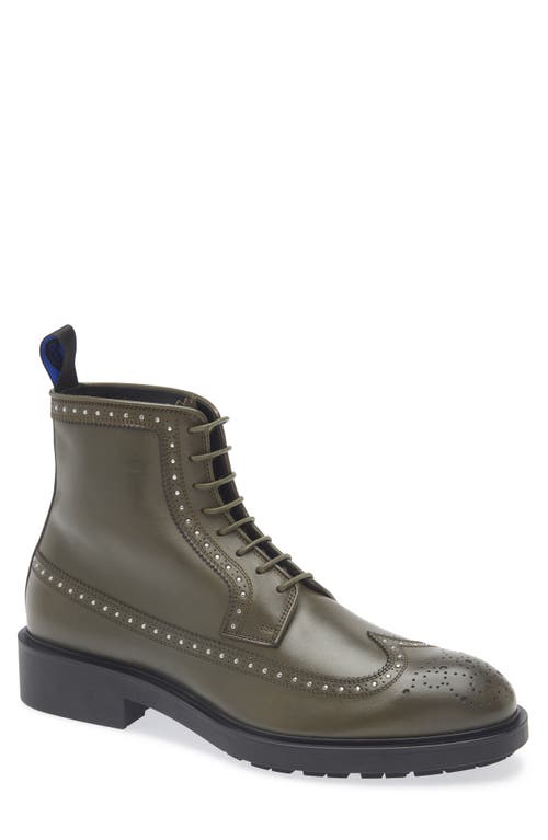 Shop Burberry Loch Studded Wingtip Boot