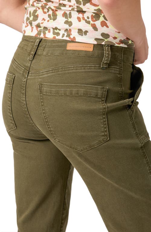 Sanctuary Women's The Marine Mid Rise Cropped Wide-leg Jeans In Burnt Olive