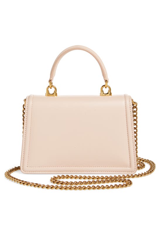 Shop Dolce & Gabbana Mini Devotion Leather Top Handle Bag In Powder Pink