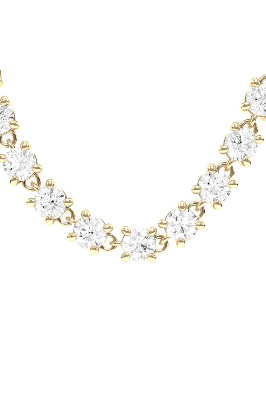 Hautecarat Lab-created Diamond Rope Chain Single Earring With Two Round Studs In 18k Yellow Gold