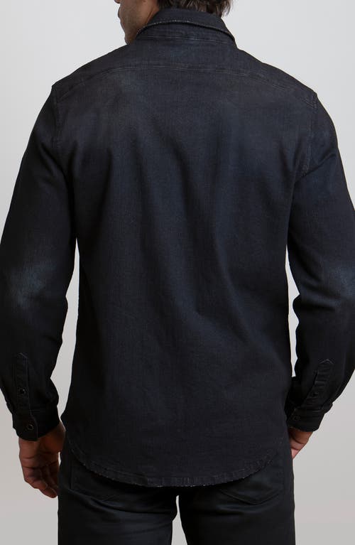Canyon Of Heroes Big Sky Stretch Western Denim Shirt In Black