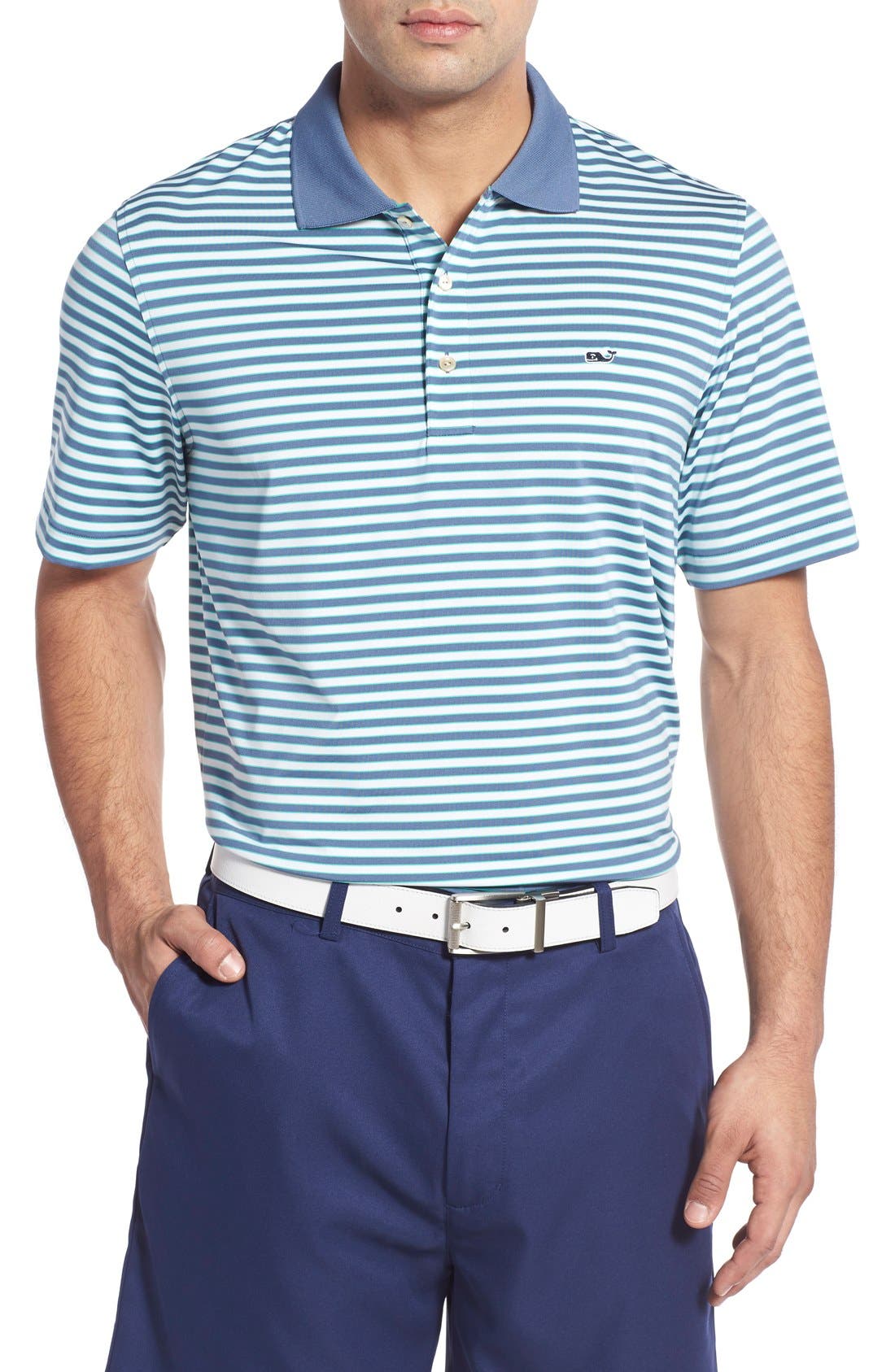 Vineyard Vines 'Yardage Stripe' Stretch Performance Golf Polo Nordstrom