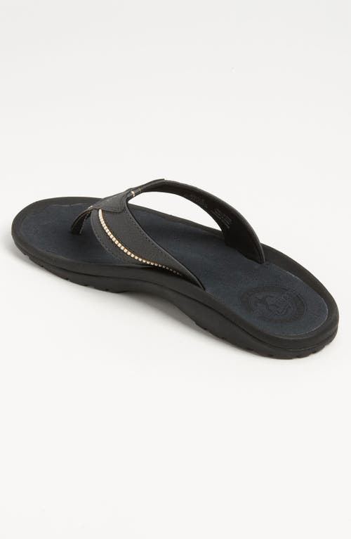 Shop Olukai 'kia'i Ii' Flip Flop In Dkshadow/dkshadow