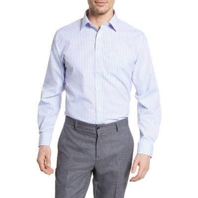 Nordstrom Shop Smartcare(TM) Traditional Fit Check Dress Shirt - Blue