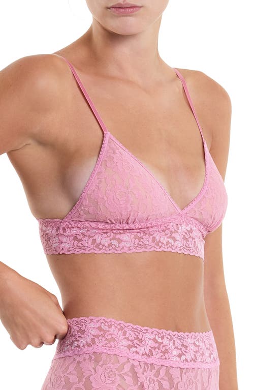 Shop Hanky Panky Signature Lace Padded Bralette In Tea Cake Pink