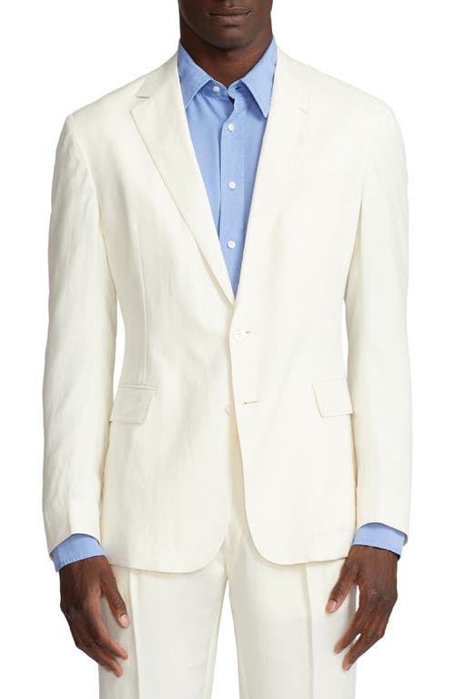 Ralph Lauren Purple Label Hadley Silk & Linen Canvas Sport Coat Classic Cream at Nordstrom, Us