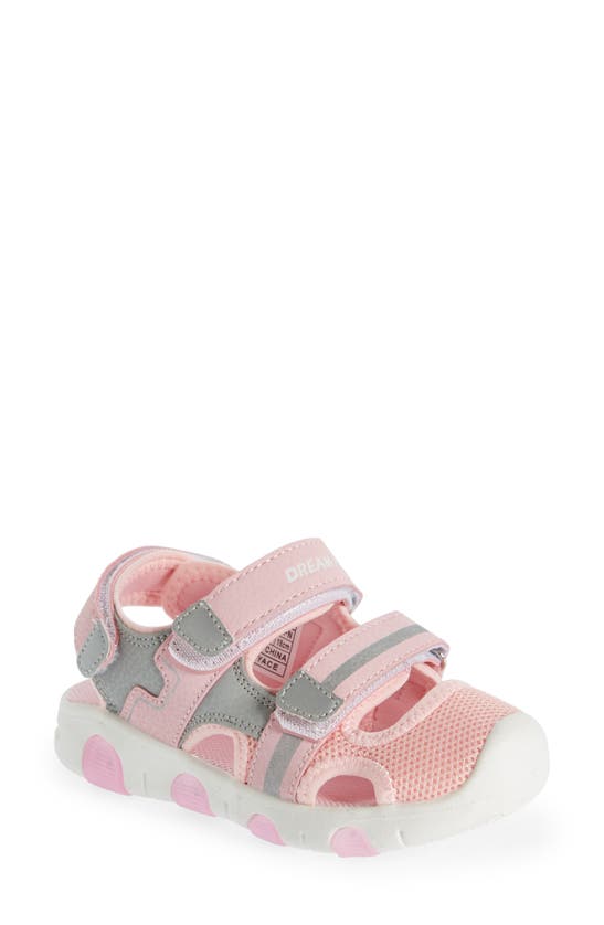 Dream Pairs Kids' Light-up Sports Sandal In Light/ Pink