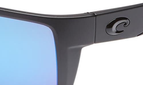 Costa Del Mar Reefton 65mm Polarized Sunglasses In Blackout/blue Mirror