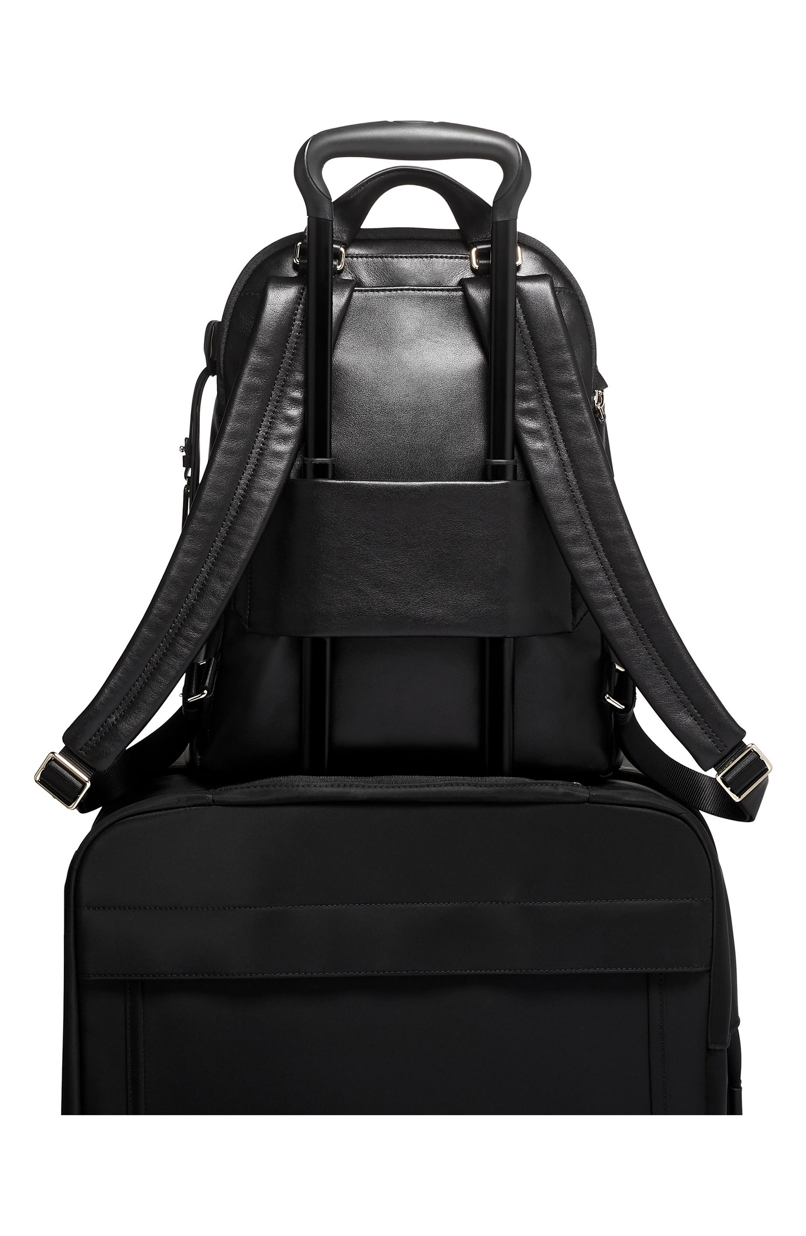 tumi leather backpack men