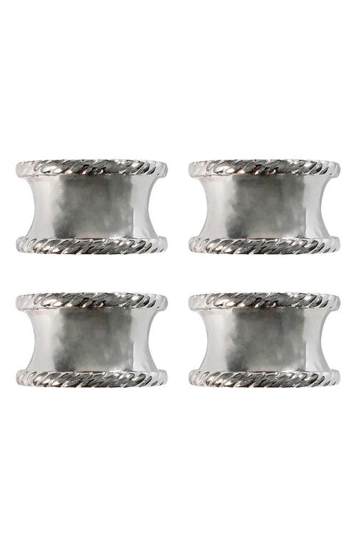 Juliska Graham Napkin Rings, Set Of 4 In Silver