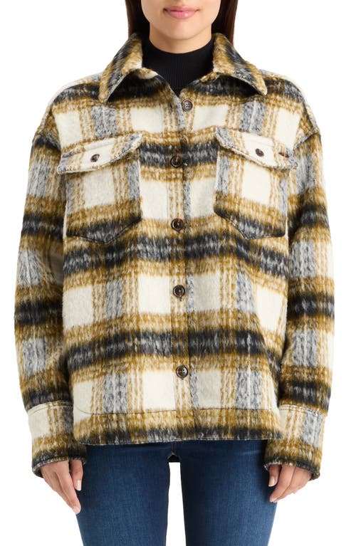 Shop Scotch & Soda Check Brushed Jacket In Olive Check