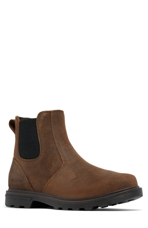 Shop Sorel Carson Waterproof Chelsea Boot In Tobacco/black