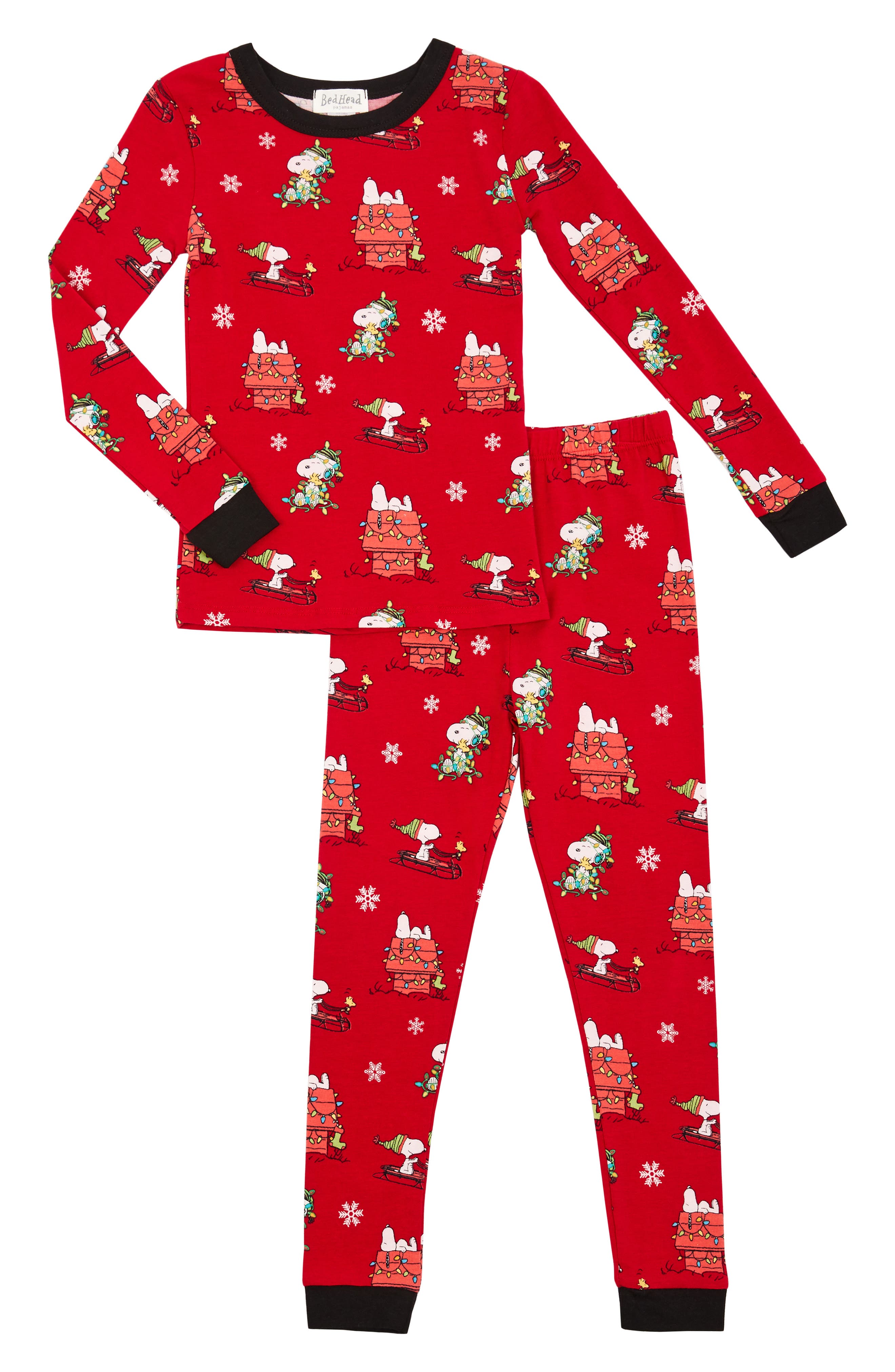 BedHead Pajamas Peanuts Snoopy Holiday Pajamas (Toddler Boys, Little