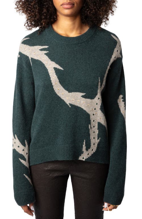 Shop Zadig & Voltaire Markus Vegetal Cashmere Sweater In Peaks