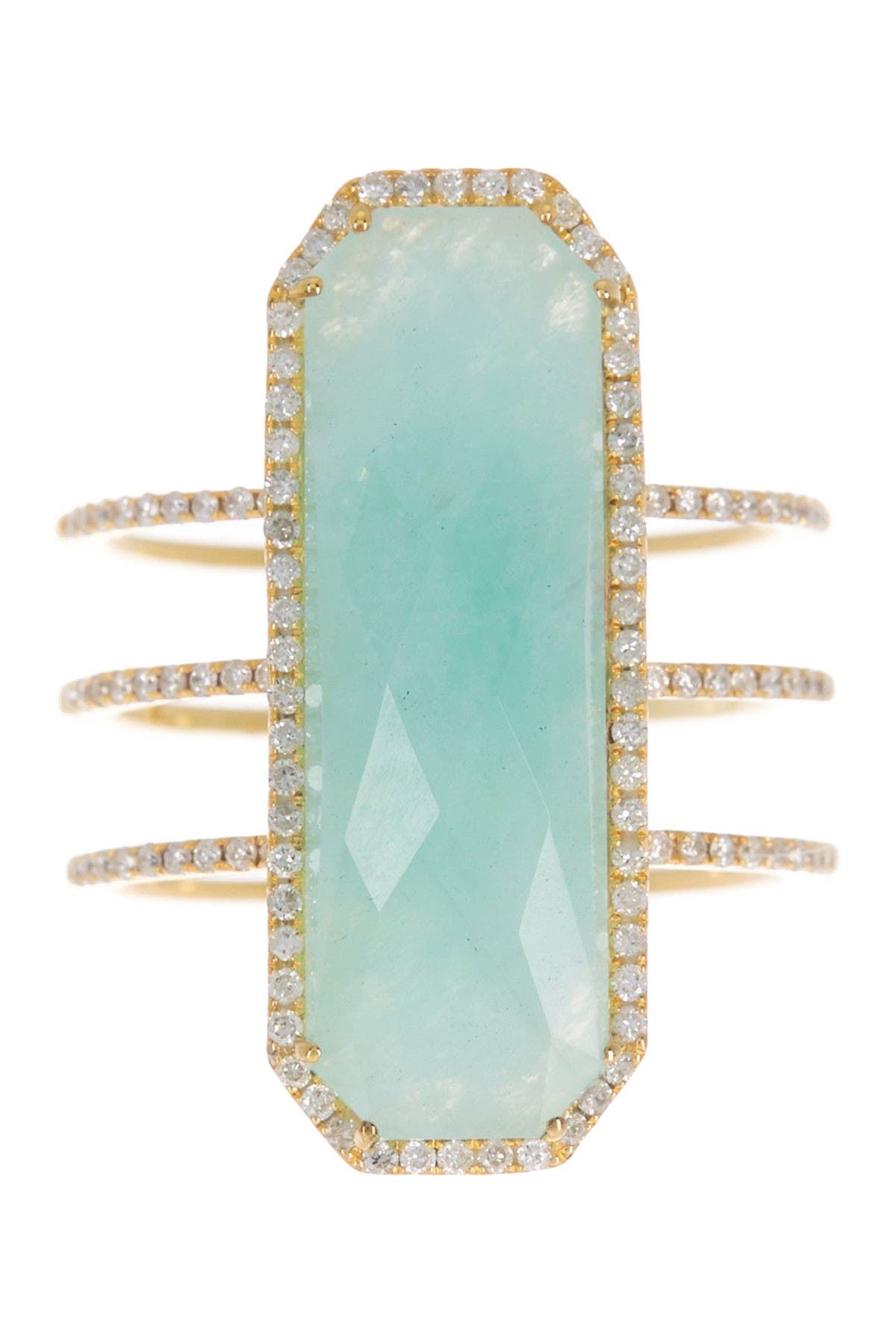 Meira T 14k Yellow Gold Amazonite Open Band Ring