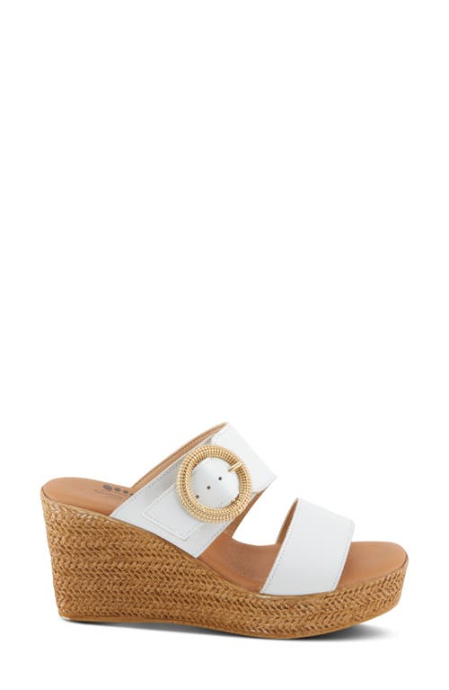 Shop Spring Step Mares Platform Wedge Slide Sandal In White