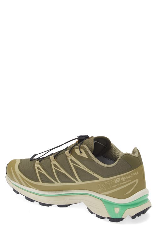 Salomon Gender Inclusive Xt-6 Gore-tex® Waterproof Sneaker In Olive Night/dried Herb