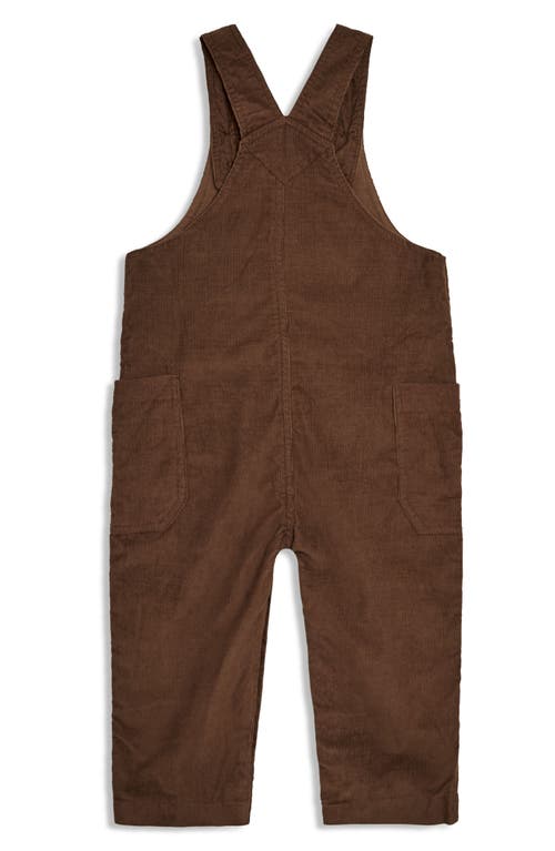 Shop Jojo Maman Bébé Jojo Maman Bebe Stripe Long Sleeve Cotton T-shirt & Corduroy Overalls Set In Brown