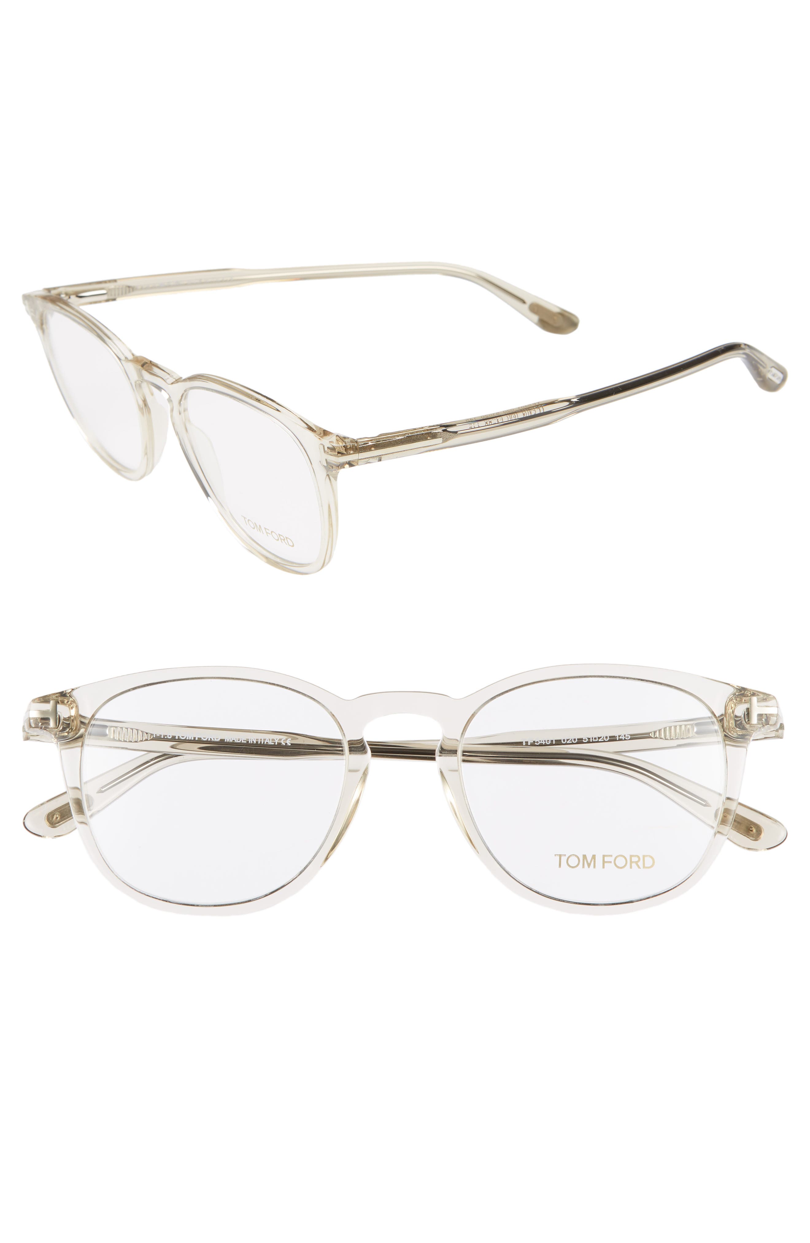 tom ford clear round optical frame