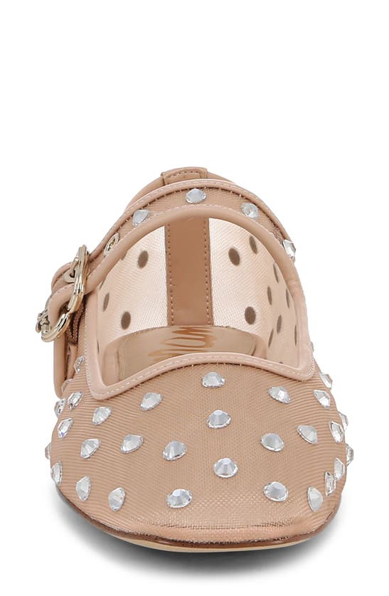 Sam Edelman Michaela Shine Mary Jane Flat Vintage Pink Mesh In Vintage Pink
