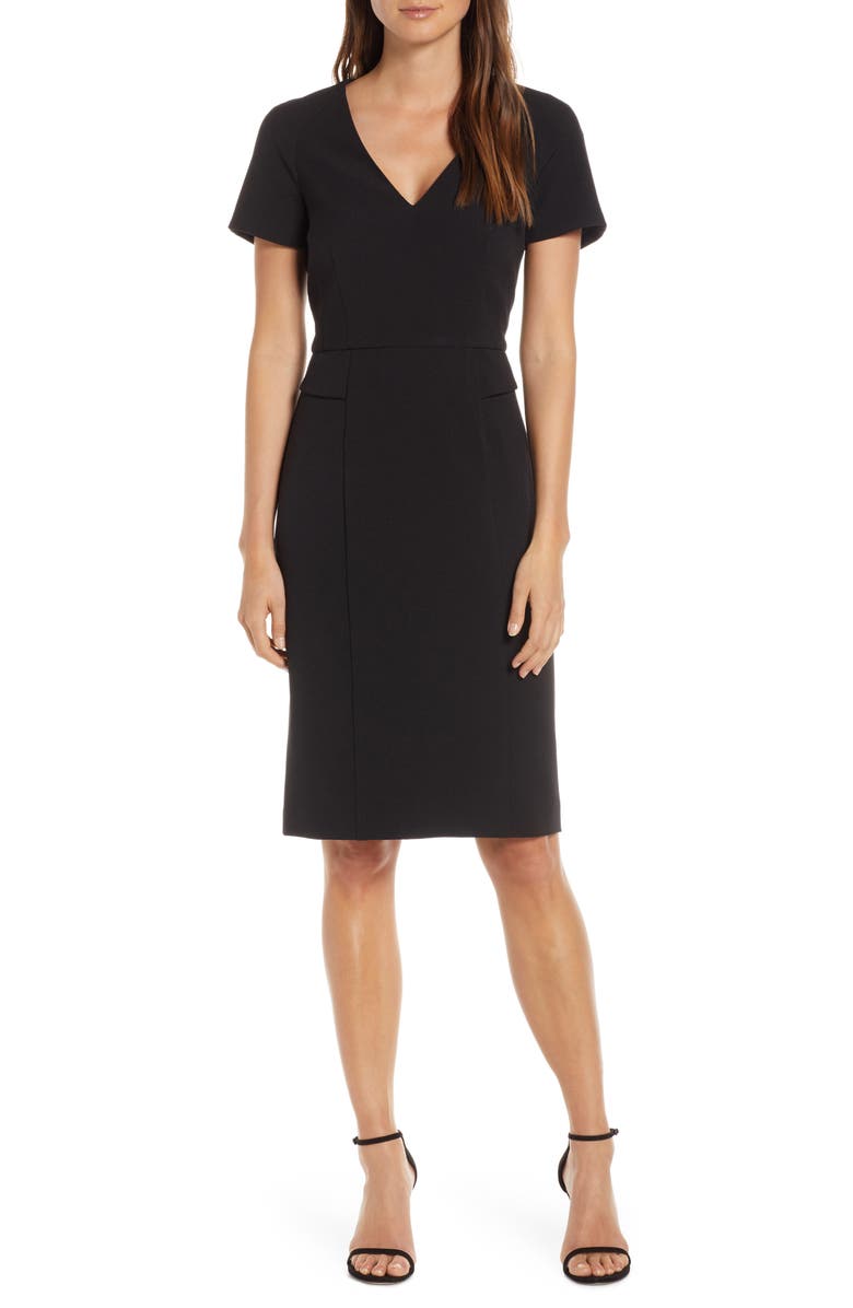 Harper Rose Short Sleeve V-Neck Sheath Dress (Regular & Petite) | Nordstrom
