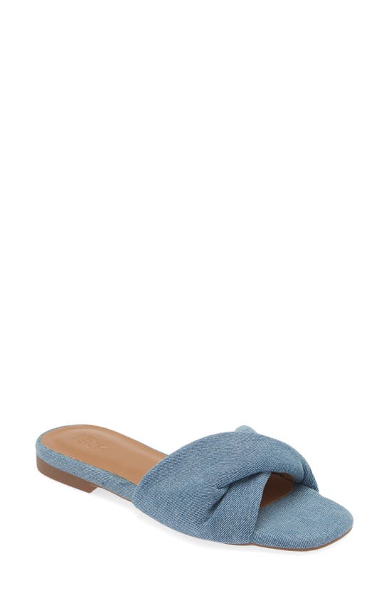 Shop Nordstrom Rack Chantelle Slide Sandal In Blue Denim