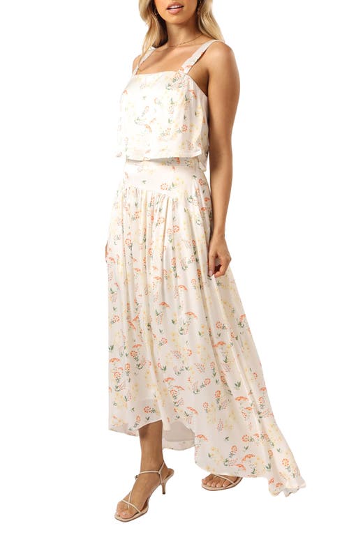 Petal And Pup Petal & Pup Lulu Floral Print Two-piece High-low Dress In White