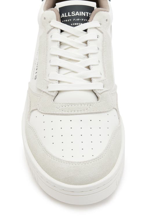 Shop Allsaints Regan Low Top Sneaker In Chalk White/black